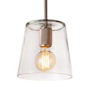 Atlas Netta 1-Light Mini Pendant - Elegant Clear Glass Dome for Modern Transitional Spaces & Stylish Illumination Satin Nickel 8'' CL11653-NK