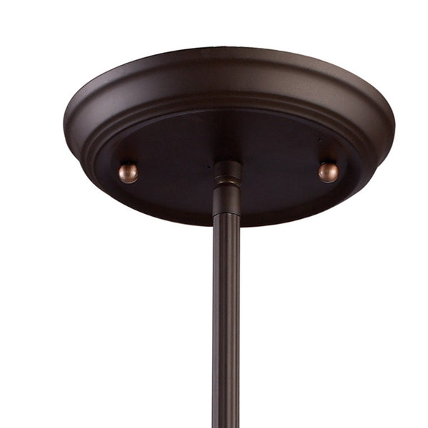 Atlas Norwich 8" Wide Mini Pendant Light - Oiled Bronze, Amber Glass Shade, Ideal for Cozy Spaces CL11654-BZ