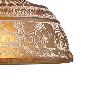 Atlas Norwich 8" Wide Mini Pendant Light - Oiled Bronze, Amber Glass Shade, Ideal for Cozy Spaces CL11654-BZ
