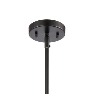 Atlas Oakland 1-Light Mini Pendant with Cylindrical Glass Shade for Modern Minimalist Spaces and Decor Black CL11655-BK