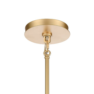 Atlas Open Louvers 1-Light Mini Pendant - Modern Industrial Style with Seedy Glass and Unique Design Champagne Gold CL11656-GD