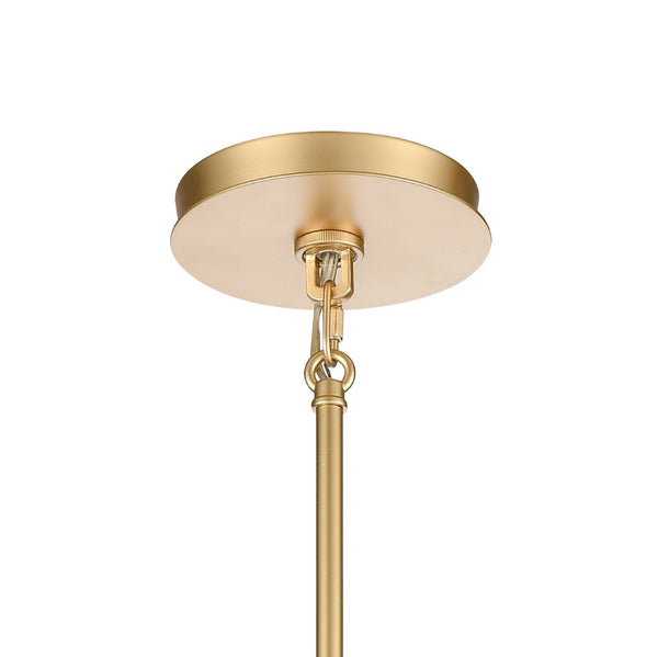 Atlas Open Louvers 1-Light Mini Pendant - Modern Industrial Style with Seedy Glass and Unique Design Champagne Gold CL11656-GD