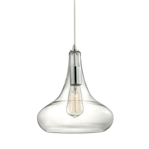 Atlas Orbital 10'' Wide Mini Pendant Light - Hand-Blown Glass & Polished Chrome for Modern Elegance CL11657-CH