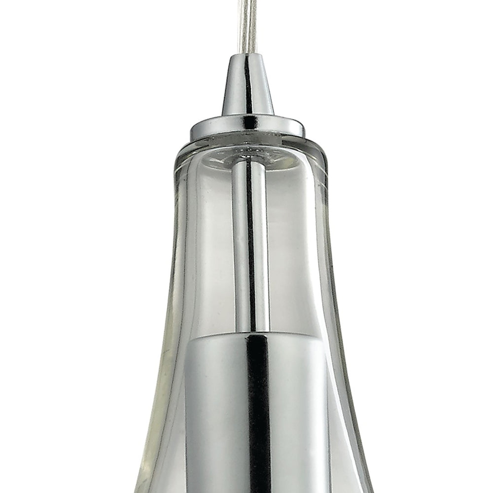 Atlas Orbital 10'' Wide Mini Pendant Light - Hand-Blown Glass & Polished Chrome for Modern Elegance CL11657-CH