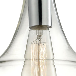 Atlas Orbital 10'' Wide Mini Pendant Light - Hand-Blown Glass & Polished Chrome for Modern Elegance CL11657-CH