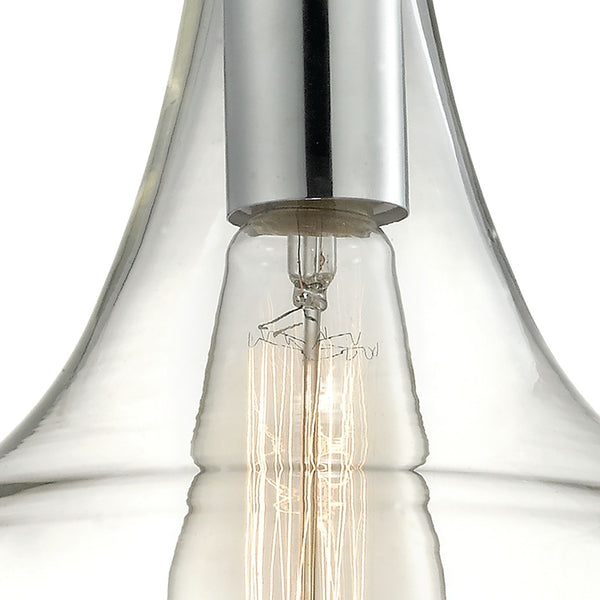 Atlas Orbital 10'' Wide Mini Pendant Light - Hand-Blown Glass & Polished Chrome for Modern Elegance CL11657-CH