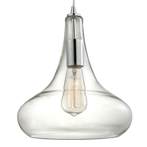 Atlas Orbital 10'' Wide Mini Pendant Light - Hand-Blown Glass & Polished Chrome for Modern Elegance CL11657-CH