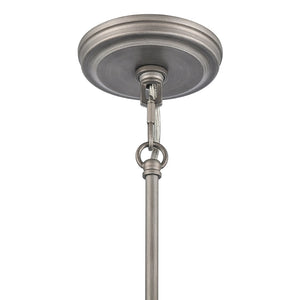 Atlas Orinoco 8'' Wide 1-Light Mini Pendant - Elegant Glass Shade for Modern Indoor Lighting Spaces Weathered Zinc CL11658-SV