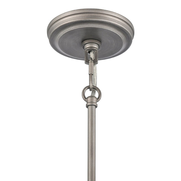 Atlas Orinoco 8'' Wide 1-Light Mini Pendant - Elegant Glass Shade for Modern Indoor Lighting Spaces Weathered Zinc CL11658-SV