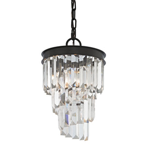 Atlas Palacial Mini Pendant Light - 8" Wide Elegant Crystals in Oil Rubbed Bronze for Modern Spaces CL11659-BZ