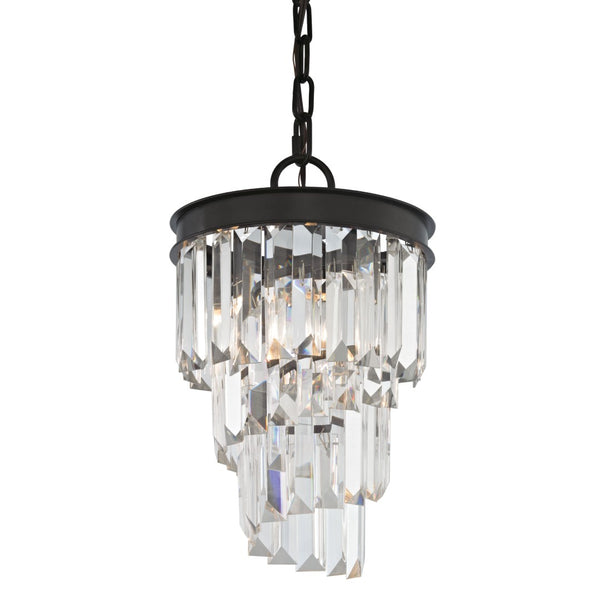Atlas Palacial Mini Pendant Light - 8" Wide Elegant Crystals in Oil Rubbed Bronze for Modern Spaces CL11659-BZ