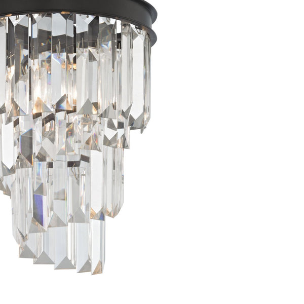 Atlas Palacial Mini Pendant Light - 8" Wide Elegant Crystals in Oil Rubbed Bronze for Modern Spaces CL11659-BZ