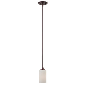 Atlas Pittman 5" Wide Mini Pendant Light - Elegant Contemporary Design with Frosted Glass Shade for Ambiance Sienna Bronze CL11663-BZ