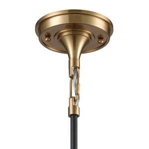 Atlas Riley 10'' Wide Mini Pendant Light - Nautical Industrial Design in Satin Brass for Modern Spaces CL11669-BS