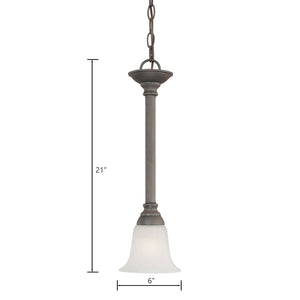 Atlas Riva 6" Wide Mini Pendant Light - Timeless Tulip Shade, Elegant Design for Indoor Spaces, Warm Glow Painted Bronze CL11670-BZ