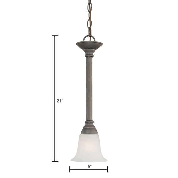 Atlas Riva 6" Wide Mini Pendant Light - Timeless Tulip Shade, Elegant Design for Indoor Spaces, Warm Glow Painted Bronze CL11670-BZ