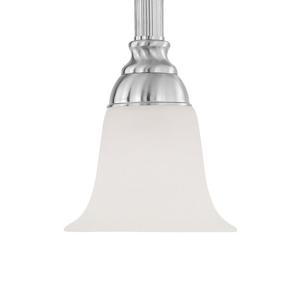 Atlas Riva 6" Wide Mini Pendant Light - Timeless Tulip Shade, Elegant Design for Indoor Spaces, Warm Glow Brushed Nickel CL11670-NK