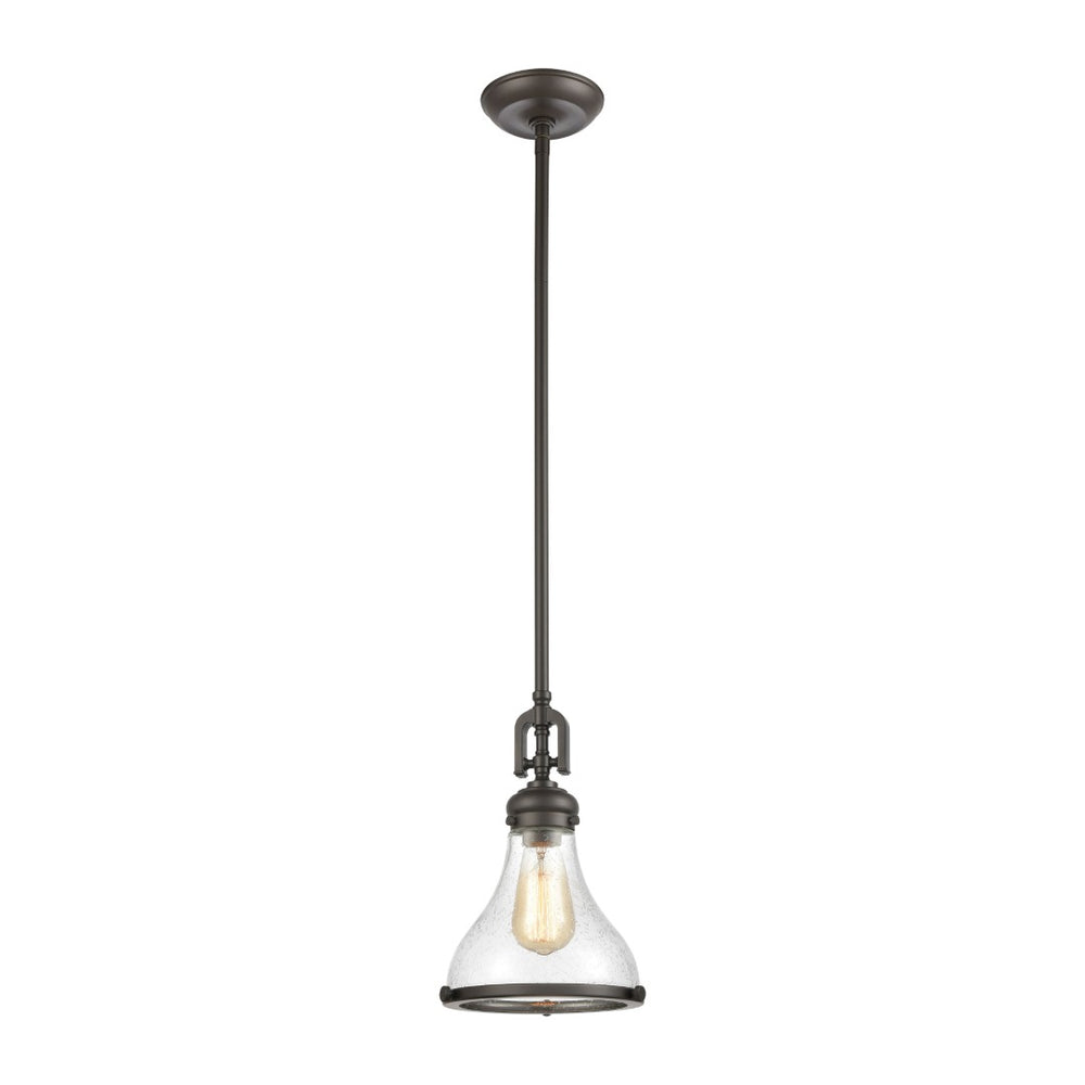 Atlas Rutherford 9'' Wide 1-Light Mini Pendant - Stylish Oil Rubbed Bronze Fixture for Modern Elegance CL11672-BZ2