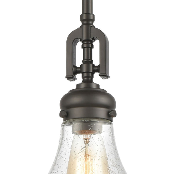 Atlas Rutherford 9'' Wide 1-Light Mini Pendant - Stylish Oil Rubbed Bronze Fixture for Modern Elegance CL11672-BZ2