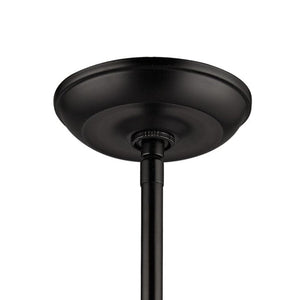 Atlas Rutherford 9" Wide Mini Pendant Light - Vintage Oil Rubbed Bronze with Frosted Glass Diffuser CL11672-BZ