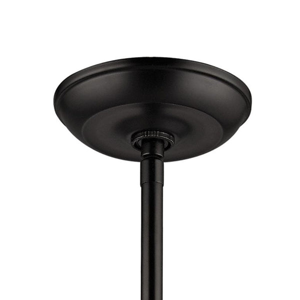 Atlas Rutherford 9" Wide Mini Pendant Light - Vintage Oil Rubbed Bronze with Frosted Glass Diffuser CL11672-BZ