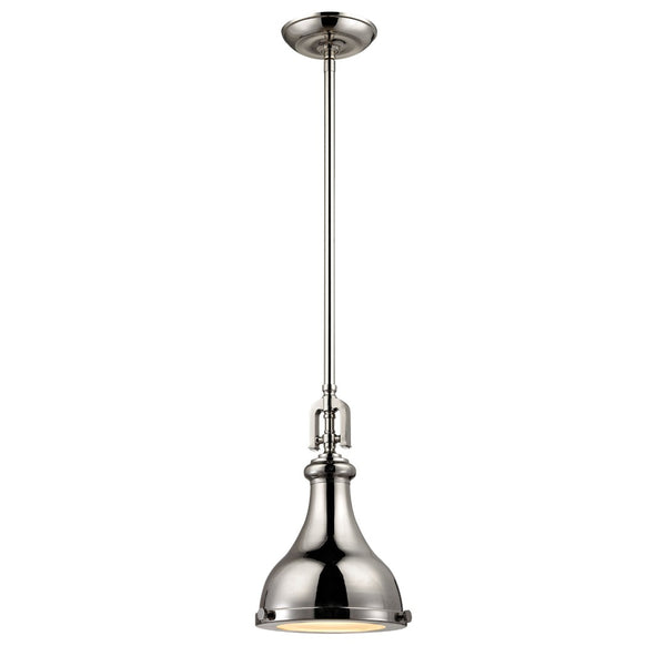 Atlas Rutherford 9'' Wide 1-Light Mini Pendant - Elevate Your Space with Timeless Restoration Elegance Polished Nickel CL11672-NK1
