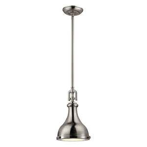 Atlas Rutherford 9'' Wide 1-Light Mini Pendant - Elevate Your Space with Timeless Restoration Elegance Brushed Nickel CL11672-NK2