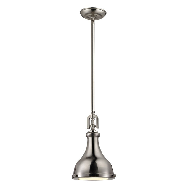 Atlas Rutherford 9'' Wide 1-Light Mini Pendant - Elevate Your Space with Timeless Restoration Elegance Brushed Nickel CL11672-NK2