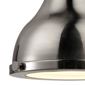 Atlas Rutherford 9'' Wide 1-Light Mini Pendant - Elevate Your Space with Timeless Restoration Elegance Brushed Nickel CL11672-NK2