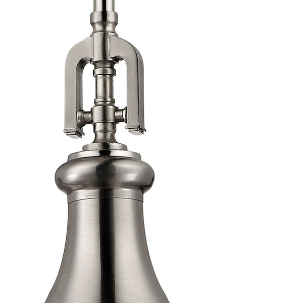 Atlas Rutherford 9'' Wide 1-Light Mini Pendant - Elevate Your Space with Timeless Restoration Elegance Brushed Nickel CL11672-NK2