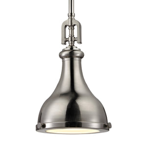 Atlas Rutherford 9'' Wide 1-Light Mini Pendant - Elevate Your Space with Timeless Restoration Elegance Brushed Nickel CL11672-NK2