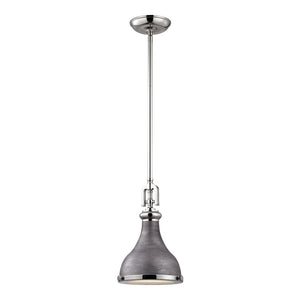 Atlas Rutherford 9'' Wide 1-Light Mini Pendant - Elevate Your Space with Timeless Restoration Elegance Weathered Zinc CL11672-SV