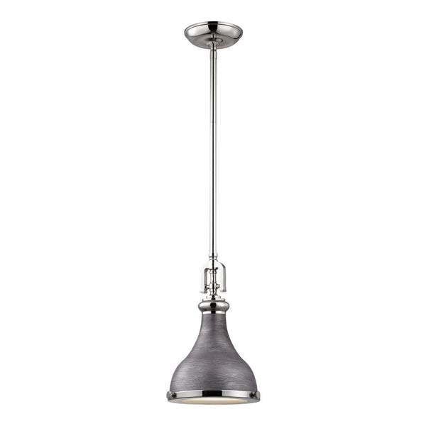 Atlas Rutherford 9'' Wide 1-Light Mini Pendant - Elevate Your Space with Timeless Restoration Elegance Weathered Zinc CL11672-SV
