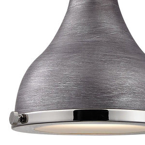 Atlas Rutherford 9'' Wide 1-Light Mini Pendant - Elevate Your Space with Timeless Restoration Elegance Weathered Zinc CL11672-SV