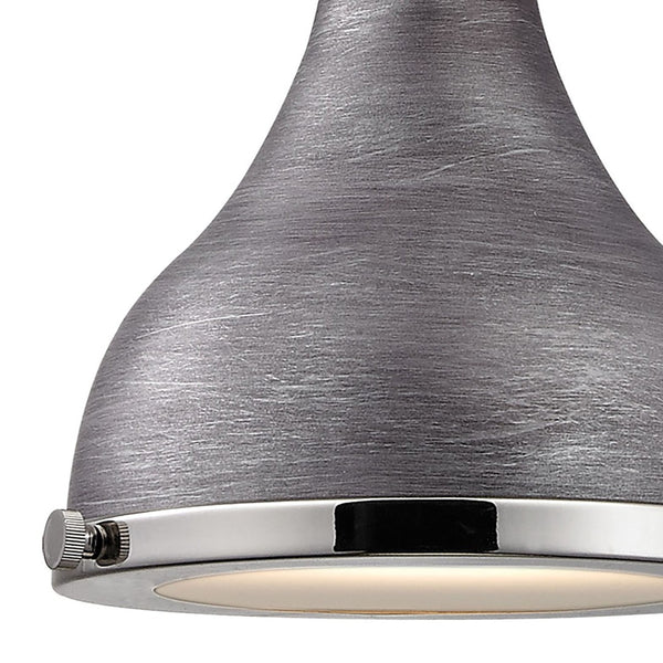 Atlas Rutherford 9'' Wide 1-Light Mini Pendant - Elevate Your Space with Timeless Restoration Elegance Weathered Zinc CL11672-SV