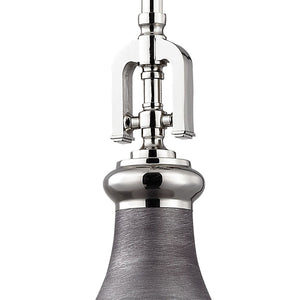 Atlas Rutherford 9'' Wide 1-Light Mini Pendant - Elevate Your Space with Timeless Restoration Elegance Weathered Zinc CL11672-SV