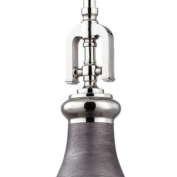 Atlas Rutherford 9'' Wide 1-Light Mini Pendant - Elevate Your Space with Timeless Restoration Elegance Weathered Zinc CL11672-SV