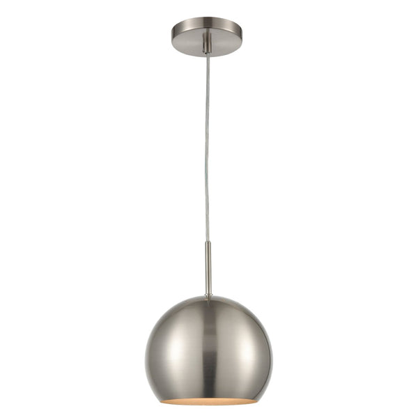 Atlas Salt 8'' Wide 1-Light Mini Pendant - Modern Brushed Nickel Pendant for Stylish Task Lighting Solutions CL11675-NK