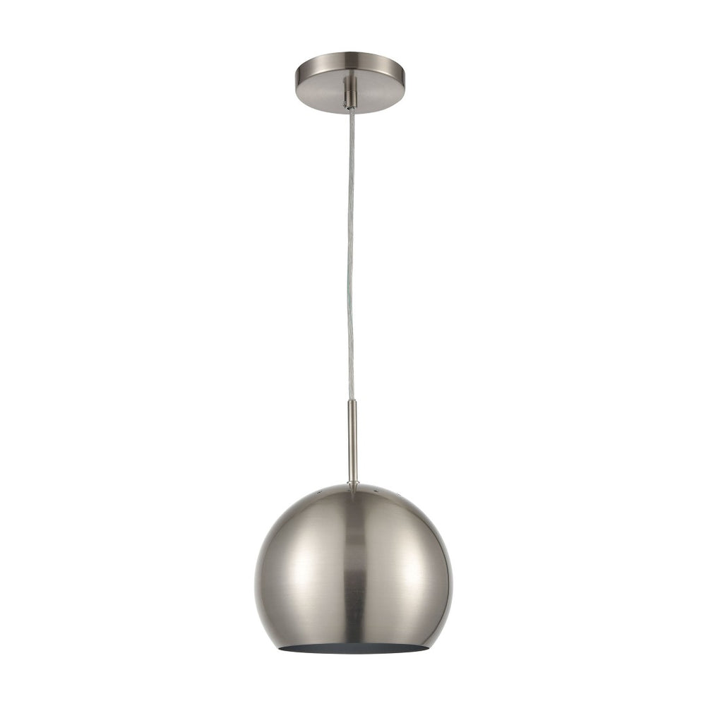 Atlas Salt 8'' Wide 1-Light Mini Pendant - Modern Brushed Nickel Pendant for Stylish Task Lighting Solutions CL11675-NK