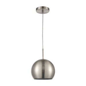Atlas Salt 8'' Wide 1-Light Mini Pendant - Modern Brushed Nickel Pendant for Stylish Task Lighting Solutions CL11675-NK