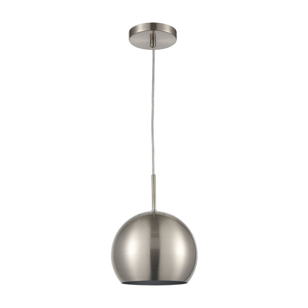 Atlas Salt 8'' Wide 1-Light Mini Pendant - Modern Brushed Nickel Pendant for Stylish Task Lighting Solutions CL11675-NK