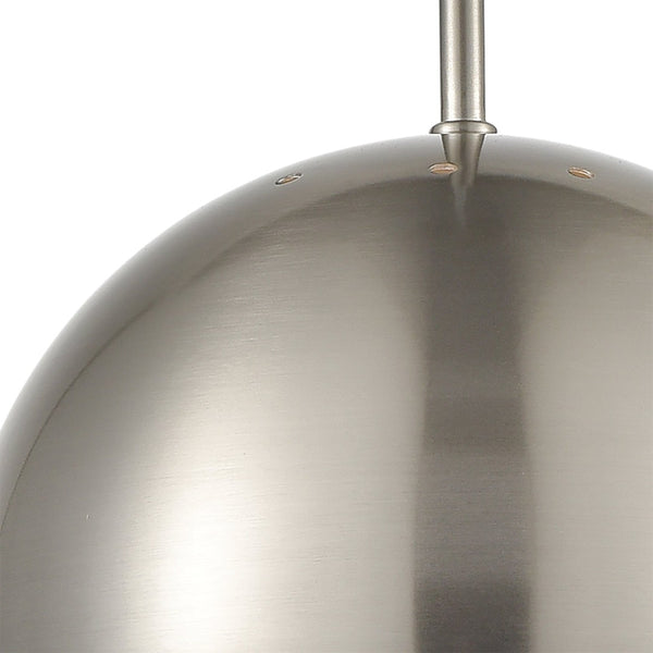 Atlas Salt 8'' Wide 1-Light Mini Pendant - Modern Brushed Nickel Pendant for Stylish Task Lighting Solutions CL11675-NK