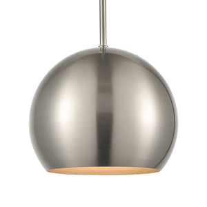 Atlas Salt 8'' Wide 1-Light Mini Pendant - Modern Brushed Nickel Pendant for Stylish Task Lighting Solutions CL11675-NK