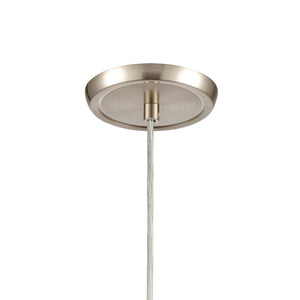Atlas Sprinkle 5" Wide Mini Pendant Light - Clear Glass with Amber Speckles in Satin Nickel Finish CL11680-CL