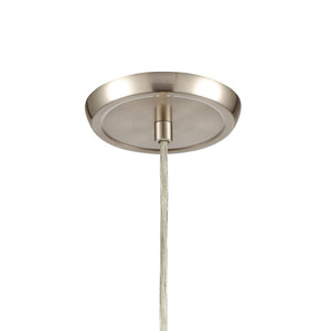 Atlas Sprinkle 1-Light Mini Pendant - Clear Glass with Carbon Speckles & Satin Nickel Finish for Modern Spaces CL11680-GY