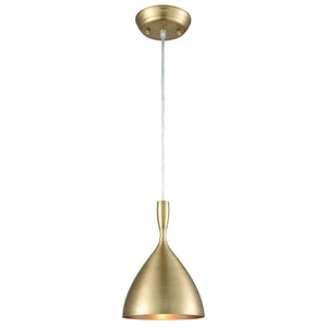 Atlas Spun Modern 7-Inch Wide Pendant Light - Sleek Design for Task & Decorative Illumination in Style French Brass CL11681-BS