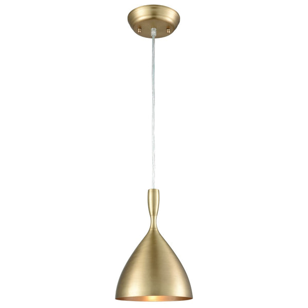 Atlas Spun Modern 7-Inch Wide Pendant Light - Sleek Design for Task & Decorative Illumination in Style French Brass CL11681-BS