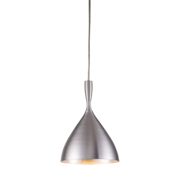 Atlas Spun Modern 7-Inch Wide Pendant Light - Sleek Design for Task & Decorative Illumination in Style Aluminum CL11681-SV