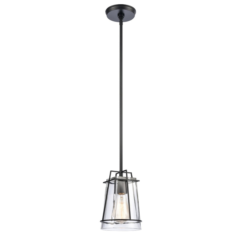 Atlas Square 6'' Wide 1-Light Mini Pendant - Modern Matte Black Fixture for Stylish Home Illumination CL11682-BK