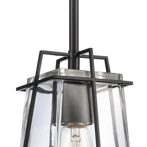Atlas Square 6'' Wide 1-Light Mini Pendant - Modern Matte Black Fixture for Stylish Home Illumination CL11682-BK